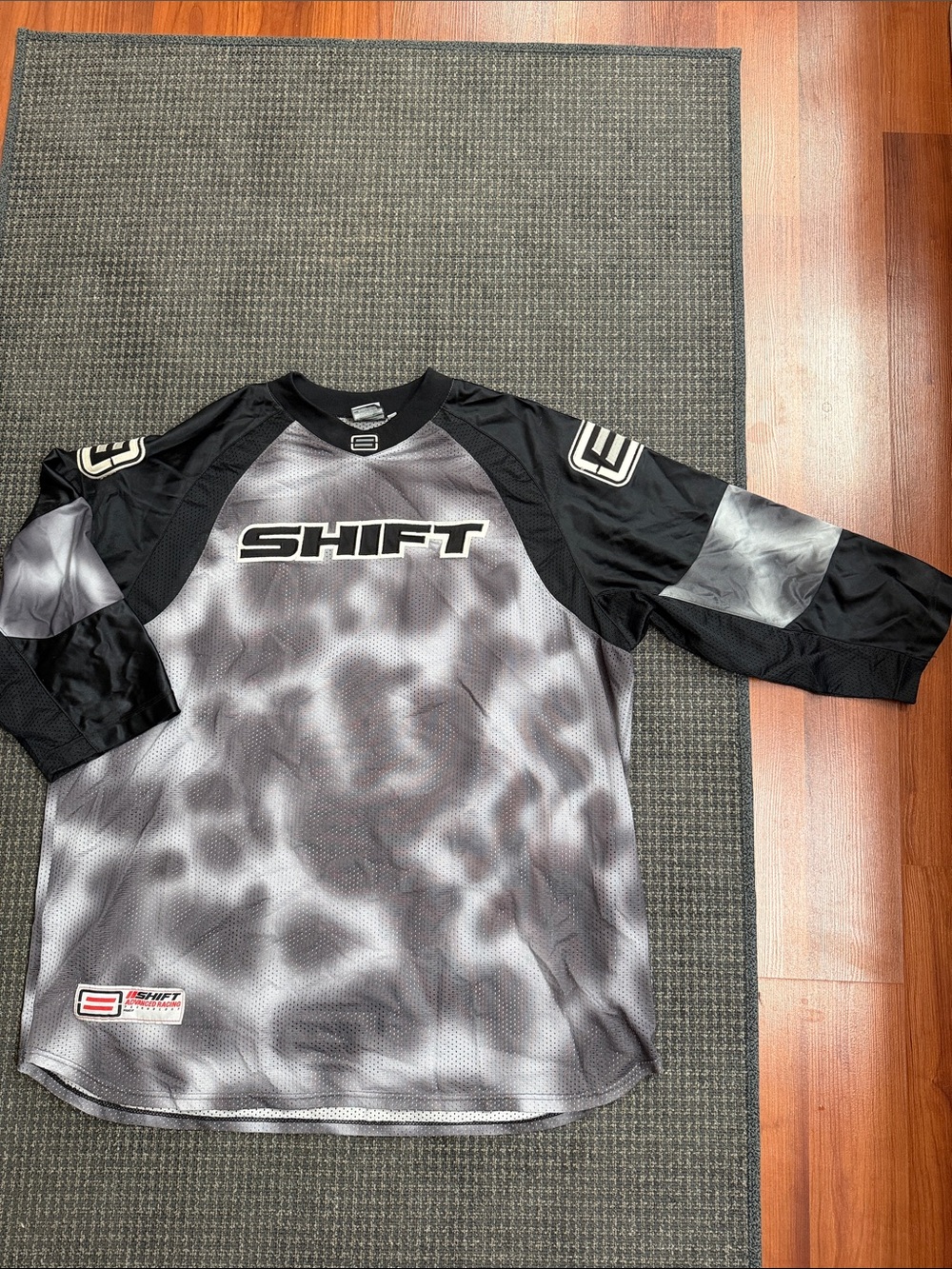 SHIFT Men's Black and Gray Performance Jersey